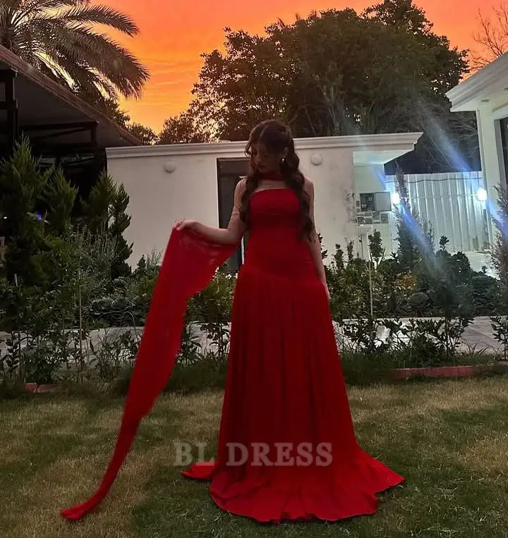Red Blazer Long Sleeves Mini Dress for Formal Gala Gown