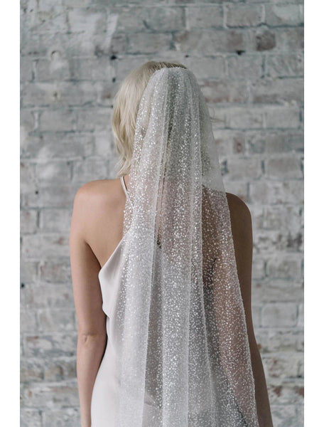 One-tier / Sparkle & Shine Wedding Veil Chapel Veils with Sequin 78.74 ...