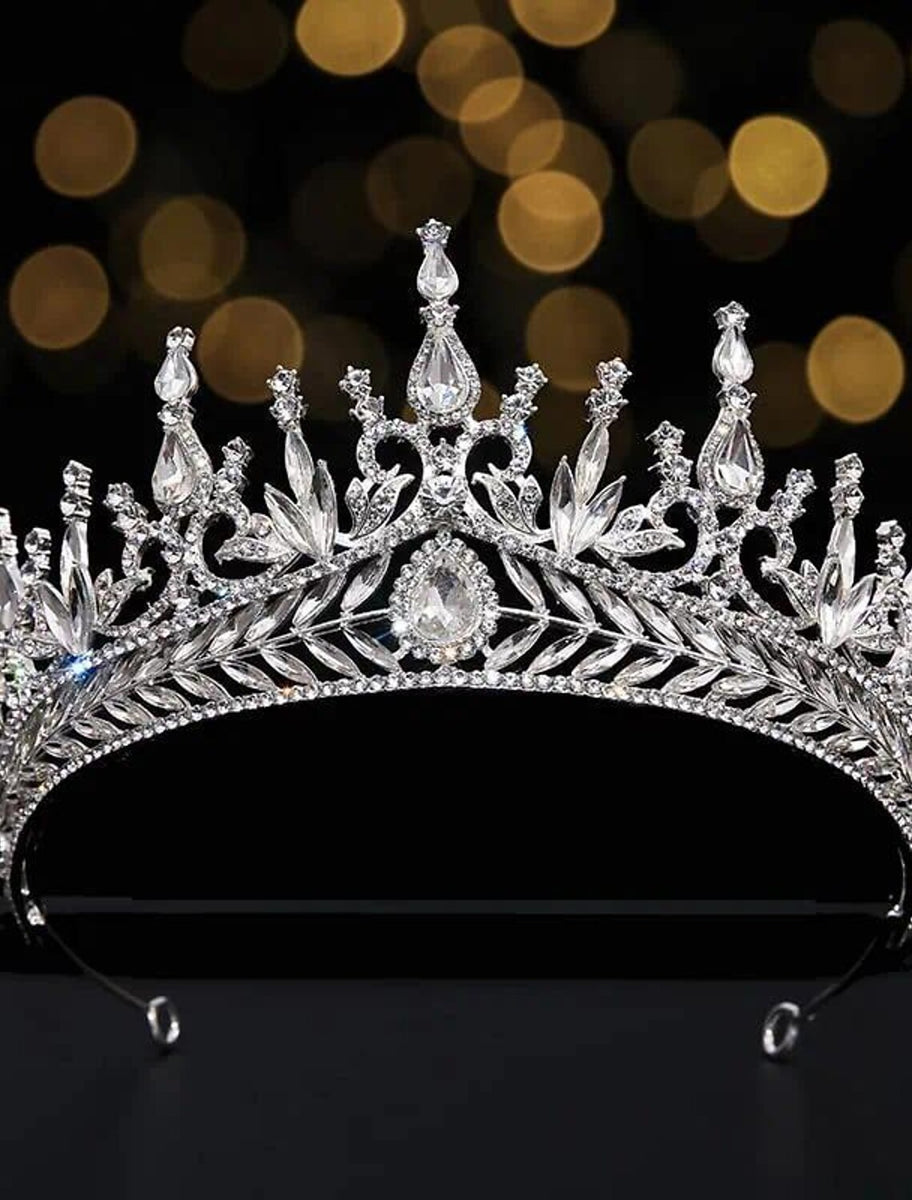 Luxury Full Rhinestone Bridal Tiara - Elegant Alloy Crown Hairband with 3A Grade Crystals Multicolor main image 1
