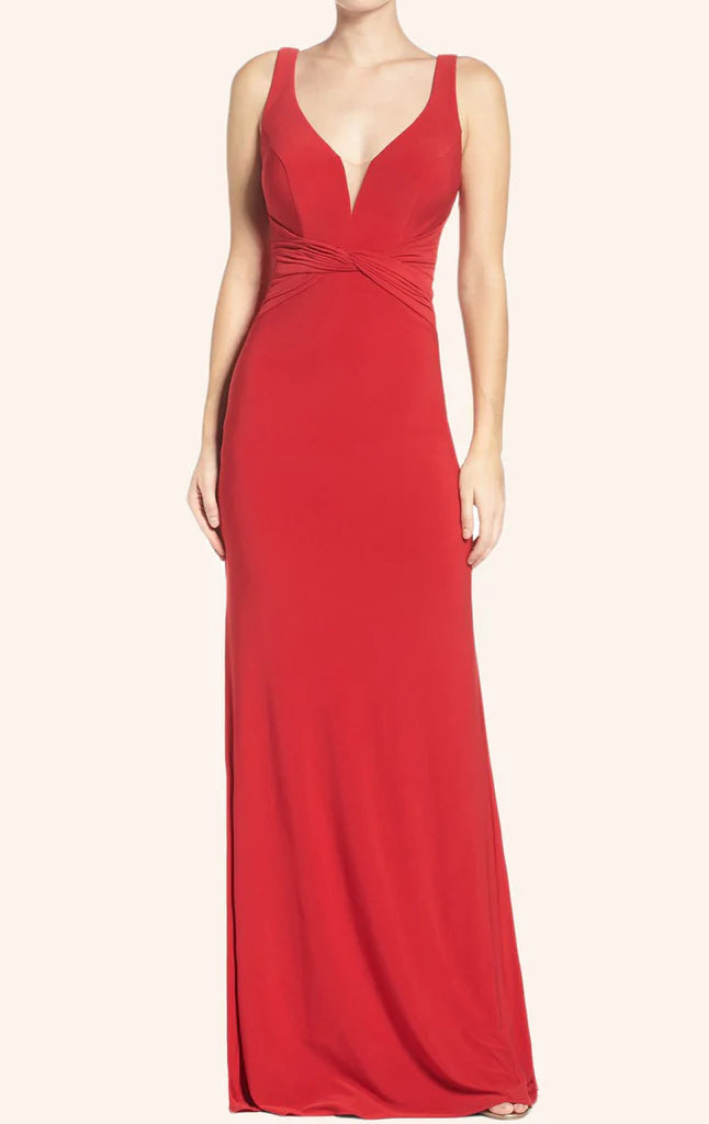 Elegant Off-shoulder Strapless V-neck Long Prom Dress Ideas, Evening Party Dresses,WGP1577 main image 1