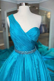 A Line Prom Dress with Beading Waist