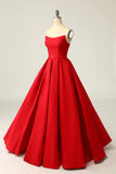 A Line Strapless Prom Party Dress with Split Front