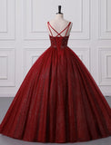 Ball Gown Prom Dresses Princess Dress Graduation Quinceanera Floor Length Sleeveless Spaghetti Strap Lace with Beading Appliques