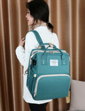 Men's Women's Diaper Bag Functional Backpack Traveling Solid Color Nylon Large Capacity Zipper Black Pink Blue