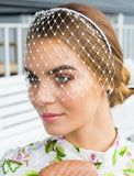One-tier Simple / Pearls Wedding Veil Blusher Veils / Birdcage Veils with Faux Pearl Tulle