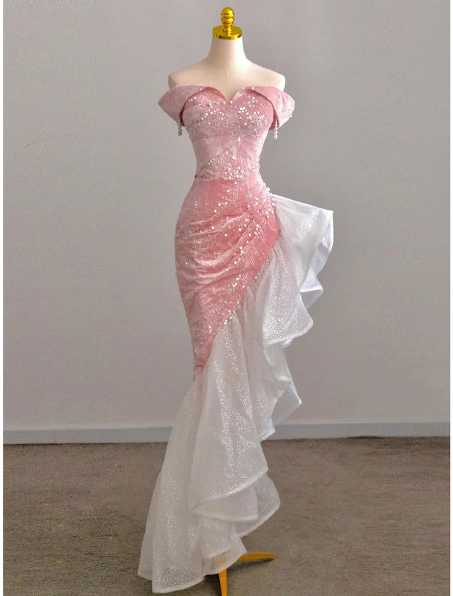 Long Sleeve Trumpet Mermaid Black Prom Dress