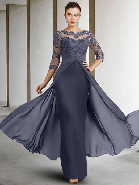Sheath/Column Mother of the Bride  & Groom Dresses with Jacket & Sequins