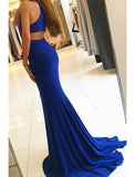 Mermaid / Trumpet Evening Gown Bodycon Dress Formal Prom Court Train Sleeveless High Neck Stretch Fabric with Slit