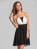 A-Line Sweetheart Neckline Knee Length Chiffon / Georgette Bridesmaid Dress with Side Draping