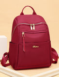 Women's Backpack School Bag Bookbag Mini Backpack School Traveling Solid Color Oxford Cloth Large Capacity Durable Zipper Black Red