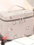 Men's Women's Handbag Cosmetic Bag Polyester Party Daily Large Capacity Breathable Durable Cartoon Pink-Black Pink cherry Blue star