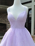 A-Line Homecoming Dresses Mini Sparkly Dress Sleeveles Lace Dress Spaghetti Strap Tulle With Glitter
