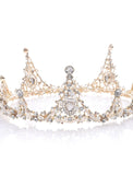 Jeweled Baroque Queen Crown Rhinestone Wedding Crowns and Tiaras for Women