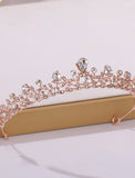 Crown Tiaras Headbands Headpiece Rhinestone Alloy Fall Wedding Evening Retro Sweet With Crystal