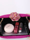 Women's Clutch Bags Velvet Wedding Party Bridal Shower Crystals Chain Plain Solid Colored