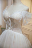 A-line V Neck Tulle Homecoming Dresses