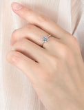 Ring Wedding Geometrical S925 Sterling Silver Stylish Simple Luxury 1PC