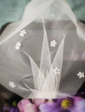 One-tier / Classic Style Wedding Veil Blusher Veils with Pure Color / Crystals / Rhinestones Tulle / Birdcage