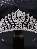 Crown Tiaras Alloy Wedding Party Bridal Shiny With Sparkling Glitter Headpiece Headwear