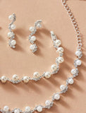 1 set Jewelry Set For Women's Anniversary Prom Imitation Pearl Rhinestone Plaited Wrap Ball / Beach