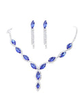 Necklace 1 set Crystal Rhinestone Alloy 1 Necklace Earrings Women's Luxury Classic Gypsophila U Shaped Jewelry Set For Party Wedding