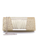 Women's Clutch Bags for Evening Bridal Wedding Party with Chain in Solid Colored