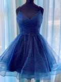 A-line V Neck Short Prom Dresses Formal Homecoming Dresses