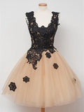 A-line Lace Appliques Prom Dresses Homecoming Dresses Graduation Dresses