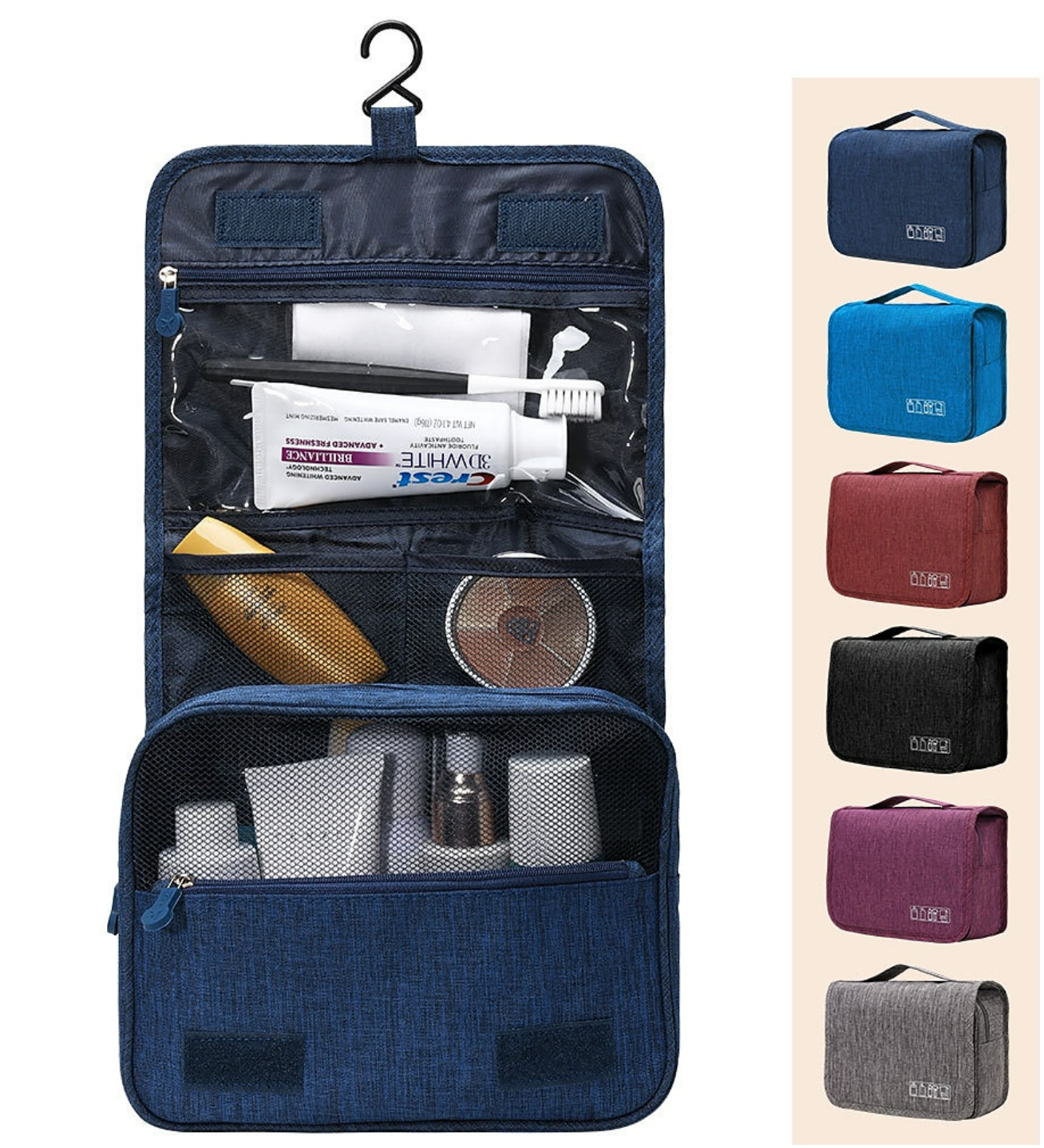 New Portable Cosmetic And Wash Bag Travel Large Capacity Hanging Storage Bag Multi Color Wash Bag
