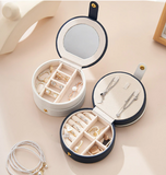 Mini Travel Jewelry Case Small Jewelry Box Portable Jewelry Travel Ogranizer Display Jewelry Storage Case for Rings Earring Necklace Bracelet Gift for Women Girls
