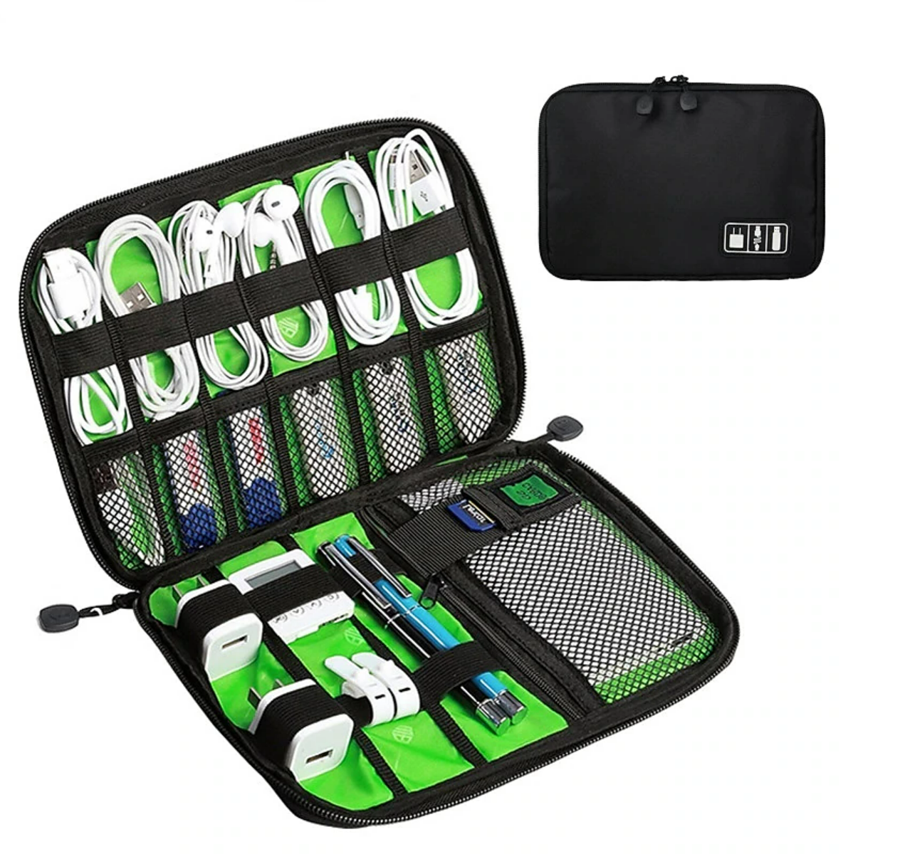 Portable Cable Organizer Bag Travel Digital Electronic Accessories Sto ...