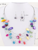 Drop Earrings Necklace / Earrings For Women's Crystal Party Daily Crystal Shell Layered Floating