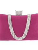 womens evening bag clutch diamonds suede handbag shoulder for wedding purse bridal prom party