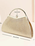 Women's Clutch Evening Bag Clutch Bags PU Leather for Evening Bridal Wedding Party with Rhinestone Large Capacity