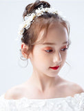 Kid Girls Hairband Girls Garland Flower Child Jewelry Children's Head Flower Tiara Princess Hair Accessories Party