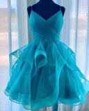 A-line V Neck Short Prom Dresses Formal Homecoming Dresses