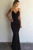 Mermaid Gorgeous Black Long Prom Dress with Criss Cross