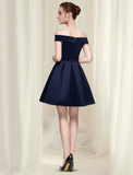 A-Line Cocktail Dresses Reformation Amante Dress Homecoming Short / Mini Sleeveless Off Shoulder Satin with Sleek