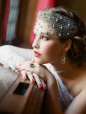 One-tier / Rhinestone Wedding Veil Blusher Veils / Birdcage Veils with Sparkling Glitter Tulle