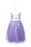 Tulle Homecoming Dress with Appliques