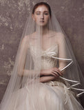 One-tier Cute / Wedding Veil Chapel Veils with Solid Tulle