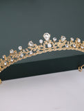 Crown Tiaras Hair Accessory Rhinestone Alloy Wedding Evening Wedding Princess With Metal Crystals