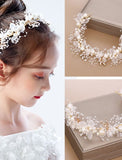 Kid Girls Hairband Girls Garland Flower Child Jewelry Children's Head Flower Tiara Princess Hair Accessories Party