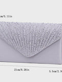 Women's Tri-fold Clutch Bags for Formal Evening Bridal Wedding Party with Crystal / Rhinestone Glitter Shine