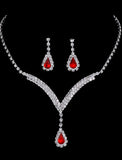 Bridal Jewelry Sets 2pcs Clear Rhinestone Alloy 1 Necklace Earrings Women's Personalized Stylish Artistic Precious irregular Jewelry Set For Wedding Special Occasion Street