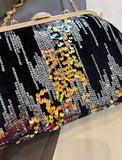 Women's Handbag Clutch Dome Bag Synthetic Party Bridal Shower Wedding Party Sequin Large Capacity Foldable Geometric