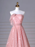 A-Line Tulle Long Prom Dress