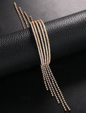 Women's Tennis Bracelet Tassel Fringe Precious Rhinestone Bracelet Jewelry Gold For Gift Engagement