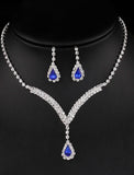 Bridal Jewelry Sets 2pcs Clear Rhinestone Alloy 1 Necklace Earrings Women's Personalized Stylish Artistic Precious irregular Jewelry Set For Wedding Special Occasion Street