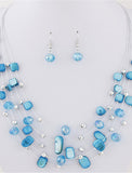 Drop Earrings Necklace / Earrings For Women's Crystal Party Daily Crystal Shell Layered Floating